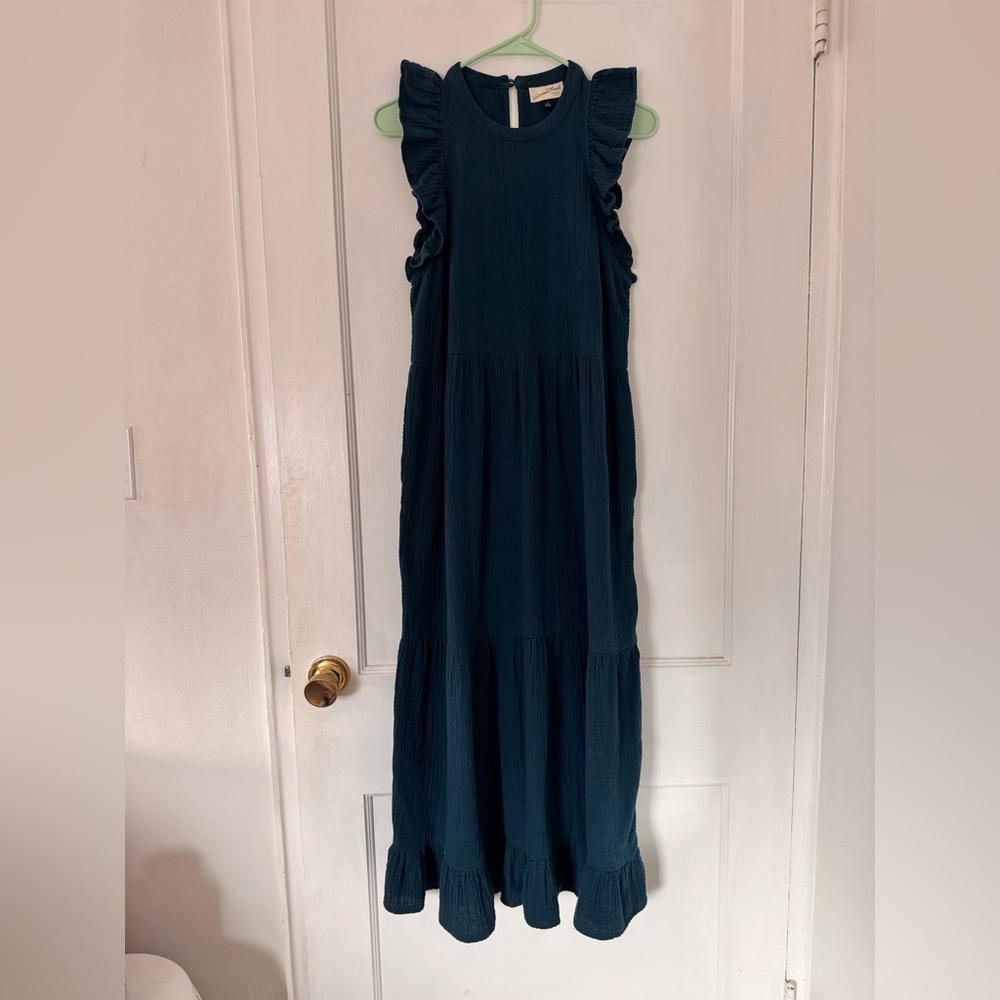 Universal Thread Ruffle Kids Dress - Dark Blue